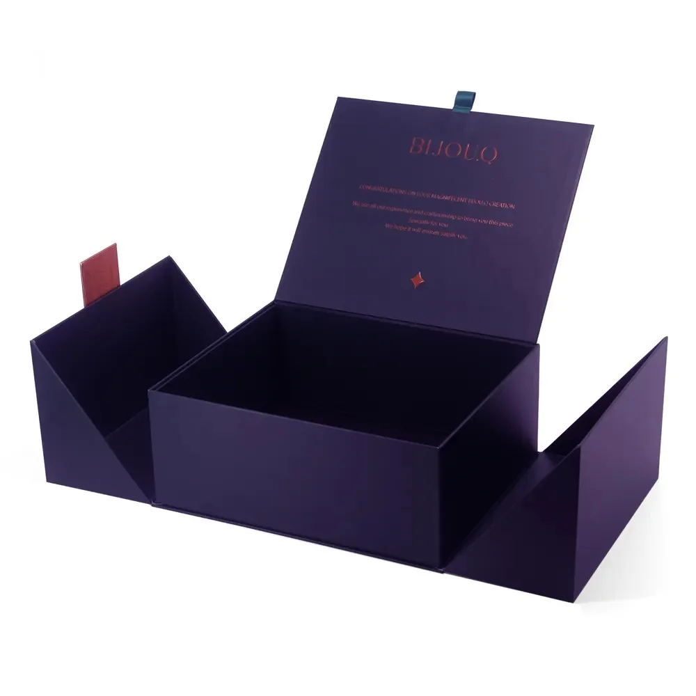 Hot Sale Luxury Custom Magnetic 2 Two Pieces Side Open Double Door Gift Packaging Box With Logo For Boutique Sunglasses & Keys