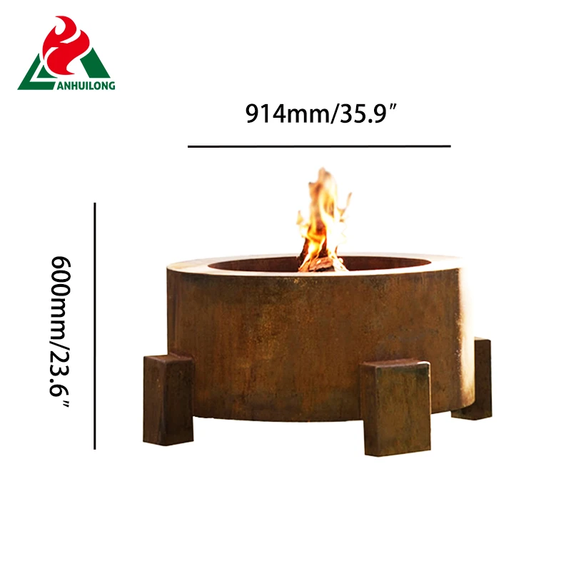 Открытый corten стальная чаша для костра Таблица газовой Костровая чаша