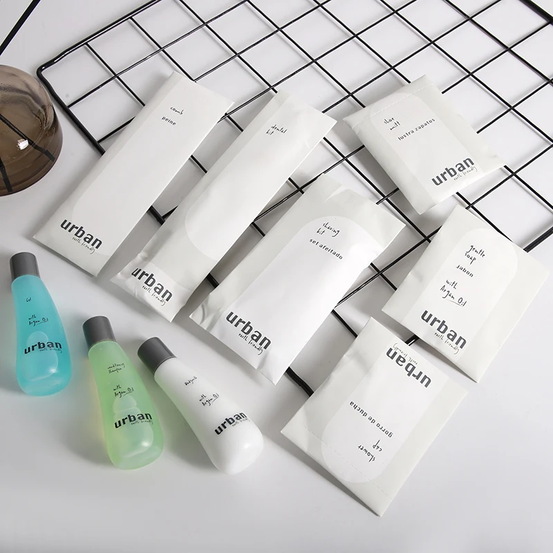 New Style Packages Toiletries Supply White Paper Box Hotel Amenities Wholesale Set Luxury No Label