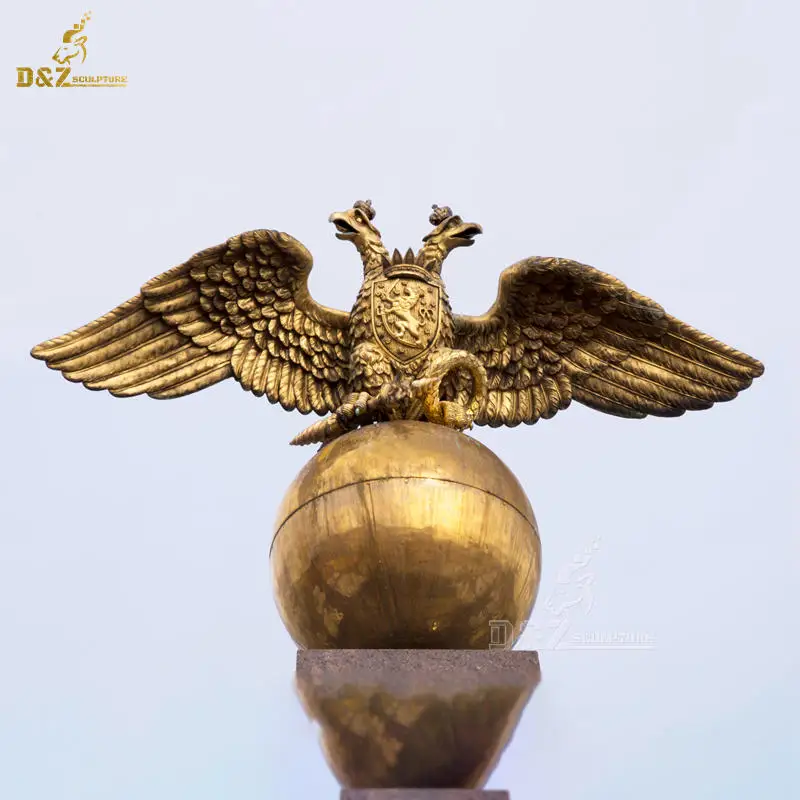 gold metal flying eagle sculpture outdoor sculpture eagle art bronze sculpture