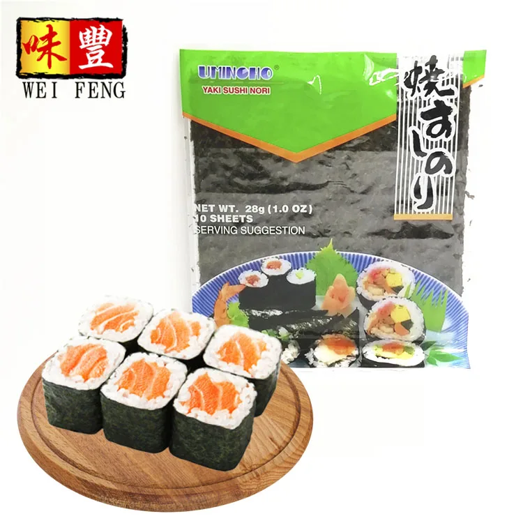 OEM Factory Wholesale Price 10 pcs / bag Japanese Food Sushi Nori Sheets Seaweed Roasted