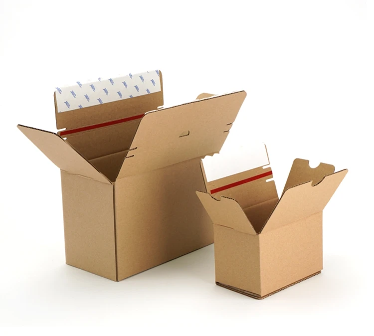kraft brown corrugated carton packaging small single double wall shipping mailbox heavy duty cardboard box
