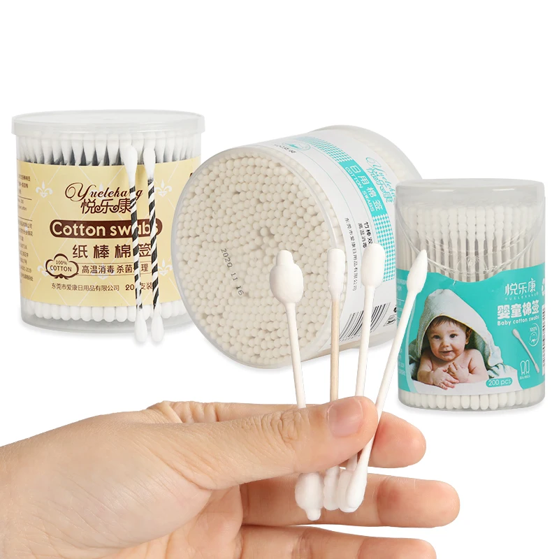 Оптовая продажа, одноразовые экологически чистые ватные палочки, ватные палочки, ватные палочки