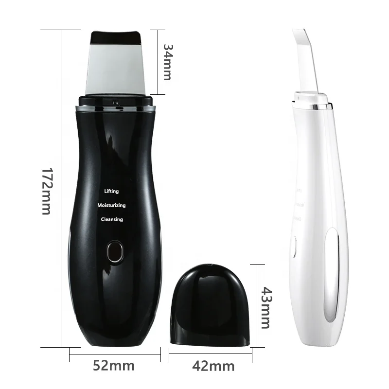 Facial EMS Electronic Micro Stimulating Skin Peeling Pore Cleaning Ultrasonic Skin Scrubber Spatula