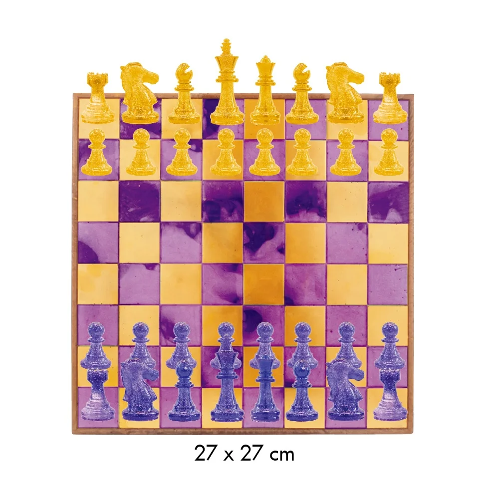 Epoxy Resin Chess set DIY crafts kit Silicone mold Make your own chess toys kit