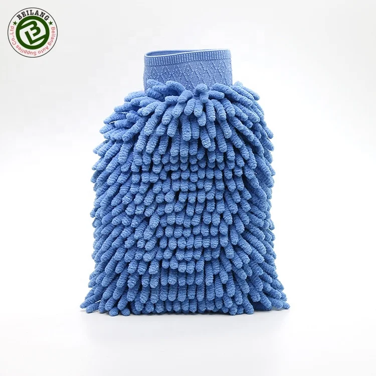 
Microfiber Clean and High quality Car Washing Chenille Mitt Gloves 