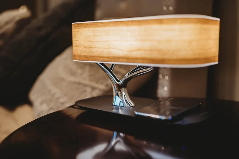 Tiktok Trending Product 2023 New Smart Furniture Table Lamp with Wireless Charger and Bluetooth Speaker for Home Decor
