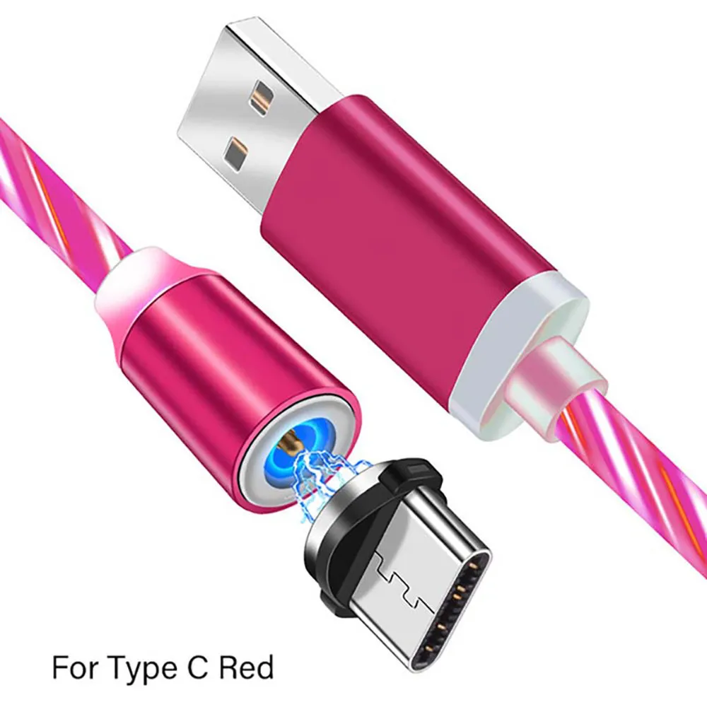  Бесплатный образец 3 в 1 телефон светящийся Круглый Магнитный разъем USB зарядный
