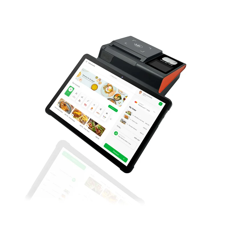 Штрих-код 1d 2d Pos Настольный Заказ Еды сенсорный экран Android 11 принтер планшет машина