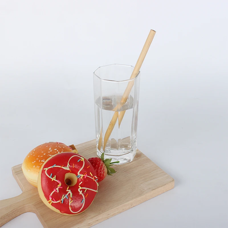 Biodegradable Disposable   Bamboo Drinking Straw  For Tea Station For  Cola Sprite