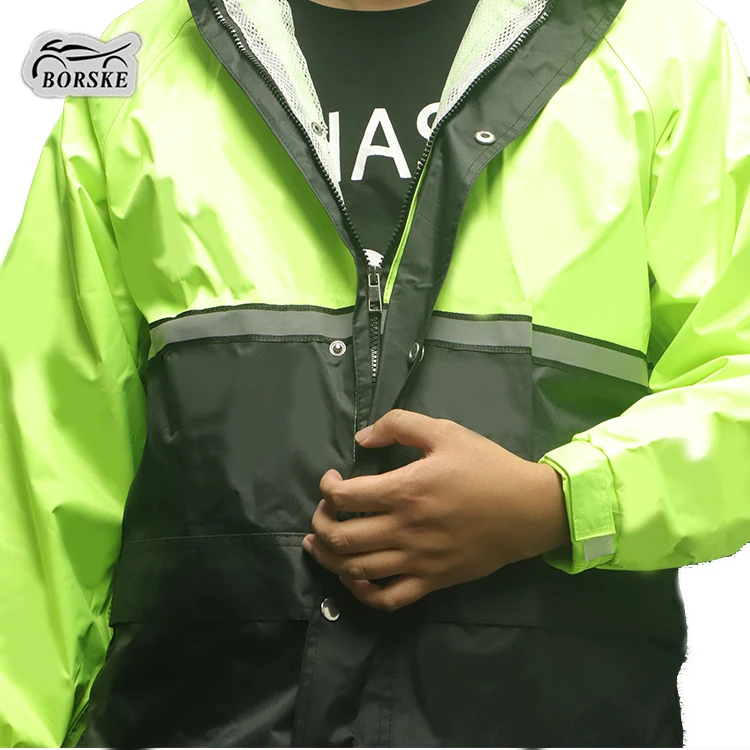 BORSKE Custom Wholesale Motorbike Motorcycle Clothes Wear Riding Jacket Waterproof Riding Raincoat Suit