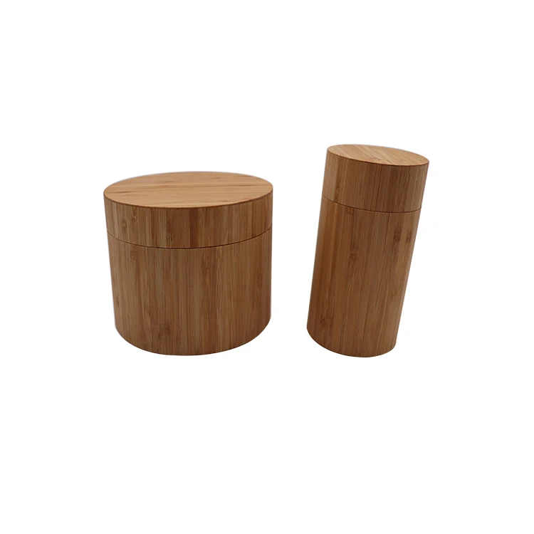 Bamboo Storage Bottles with Denmark Import Woca Wax Oil Surface Eco-friendly Bamboo Container Custom Size Canister
