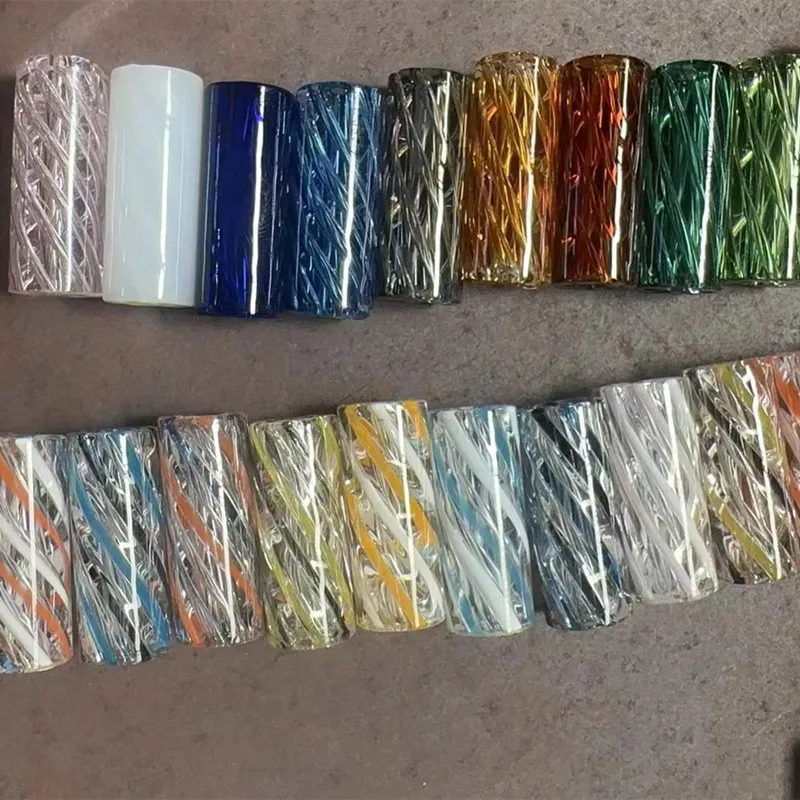 Hookah cigarette glass tips filter OEM logo 6mm 8mm 9mm 10mm 12mm 7 holes glass filter tips for joints wholesale