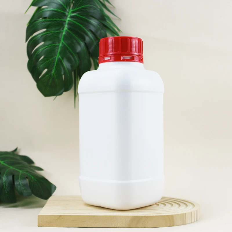 HDPE 2000ml square with lid wide mouth seal chemical plastic packaging bottle Powder particle seal plastic bottle