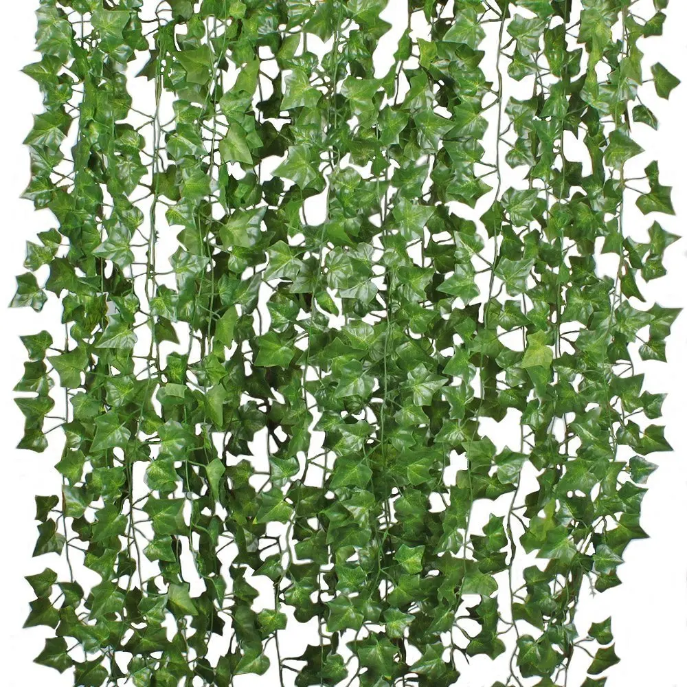 12pcs Artificial Ivy Vines Leaves Wholesale Wedding Home Decoration Cheap Artificial Ivy Garland
