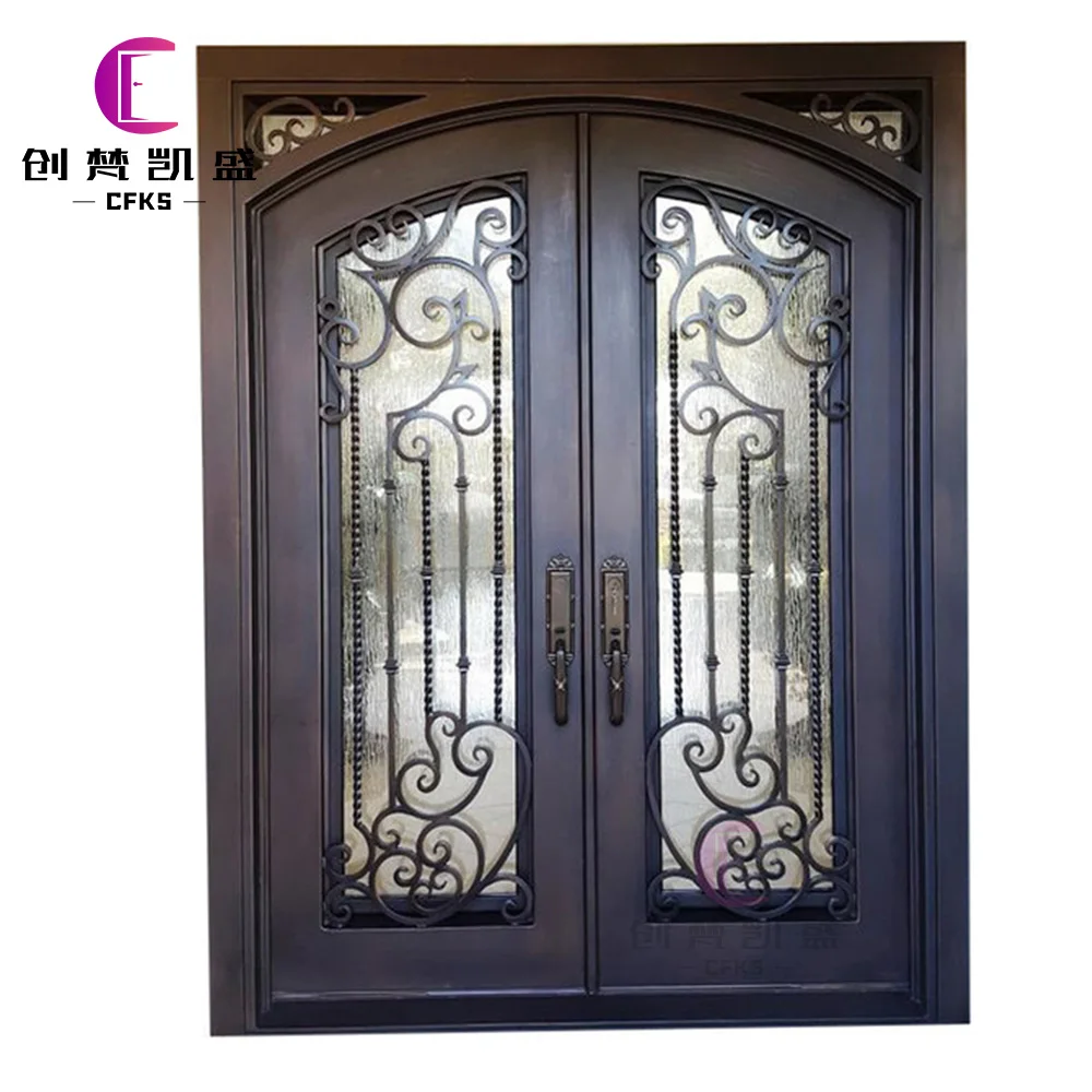 Iron Steel Aluminum Security Door Panel Entrance Waterproof Door Design Modern Solid Door Home Gate