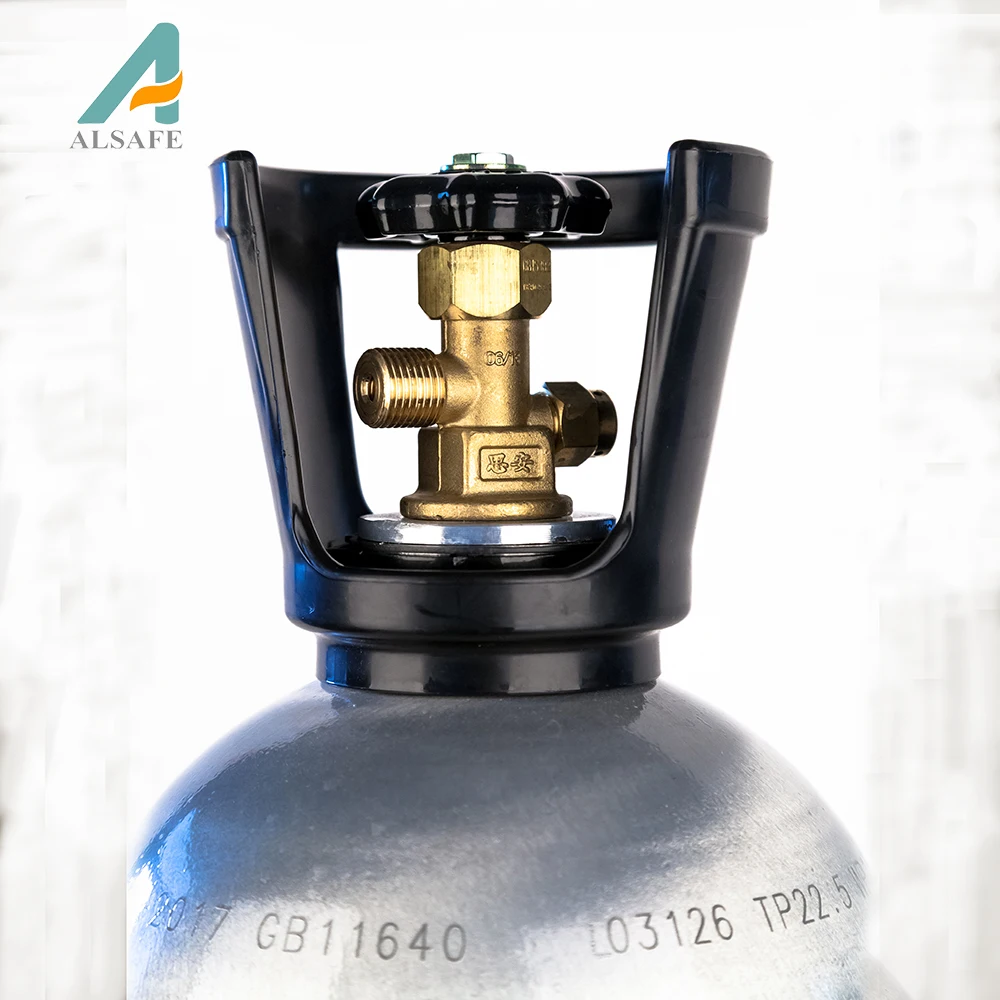 Alsafe Competitive Hot Product oxygen Gas Cylinder 15l 20l Aluminum Seamless Co2 Cylinder With Handle Co2 Tank