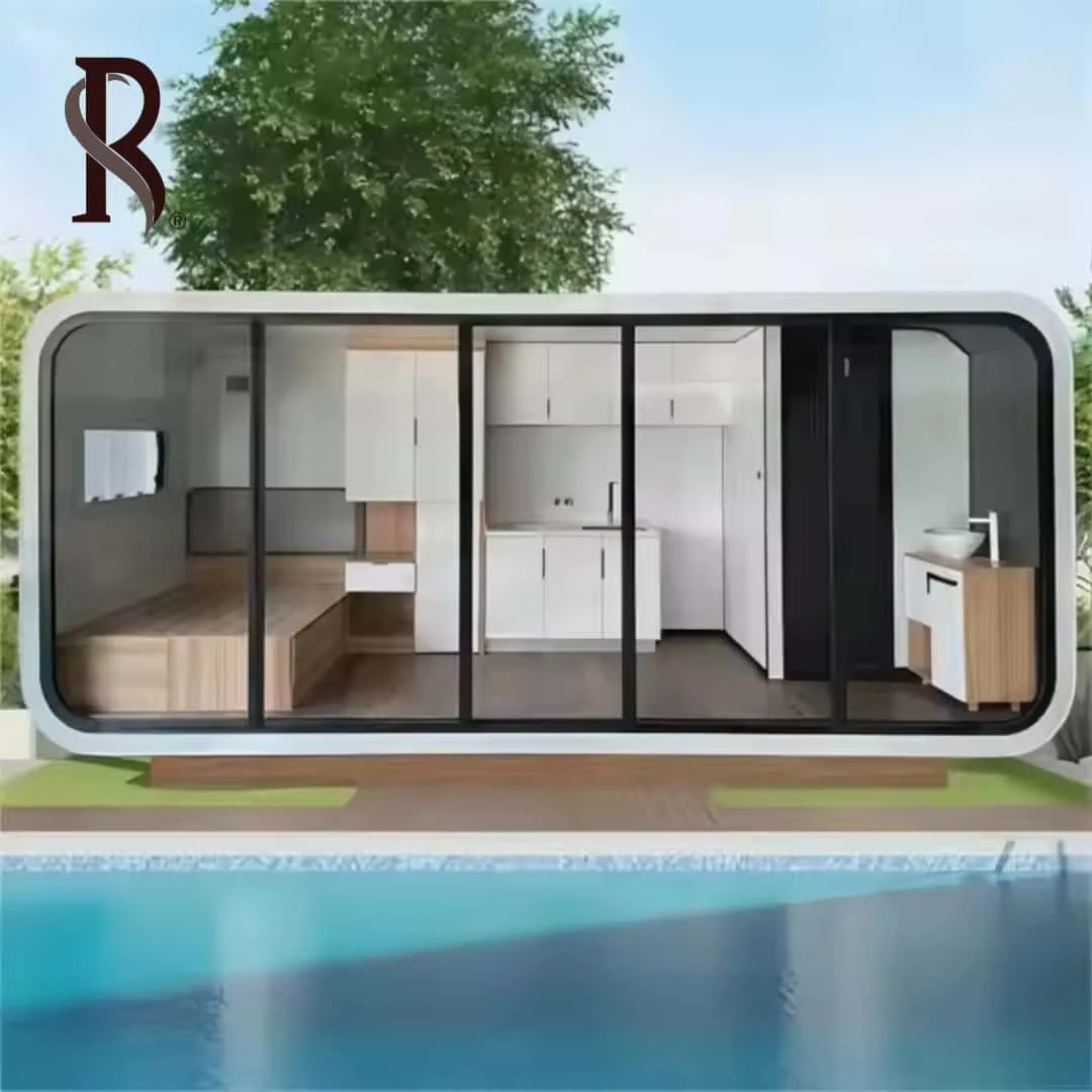 Rising Best-selling  Customized Two Storeys Prefab House Prefabricated Metal Steel Structure Building with Factory Price