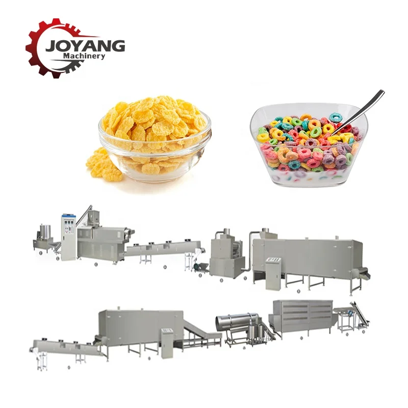 Food Grade Stainless Steel Breakfast Cereals Equipment Corn Flakes Processing Line
