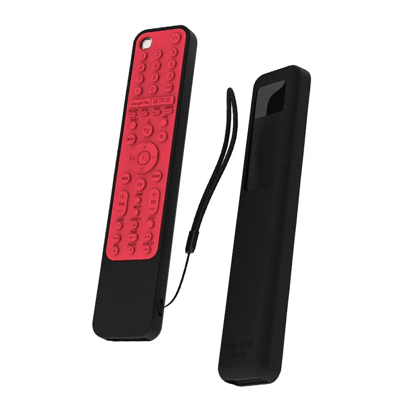 Silicone Case for RMF-TX600U RMF-TX500C Smart TV Voice Remote Control Shockproof Protective Cover with Remote Loop