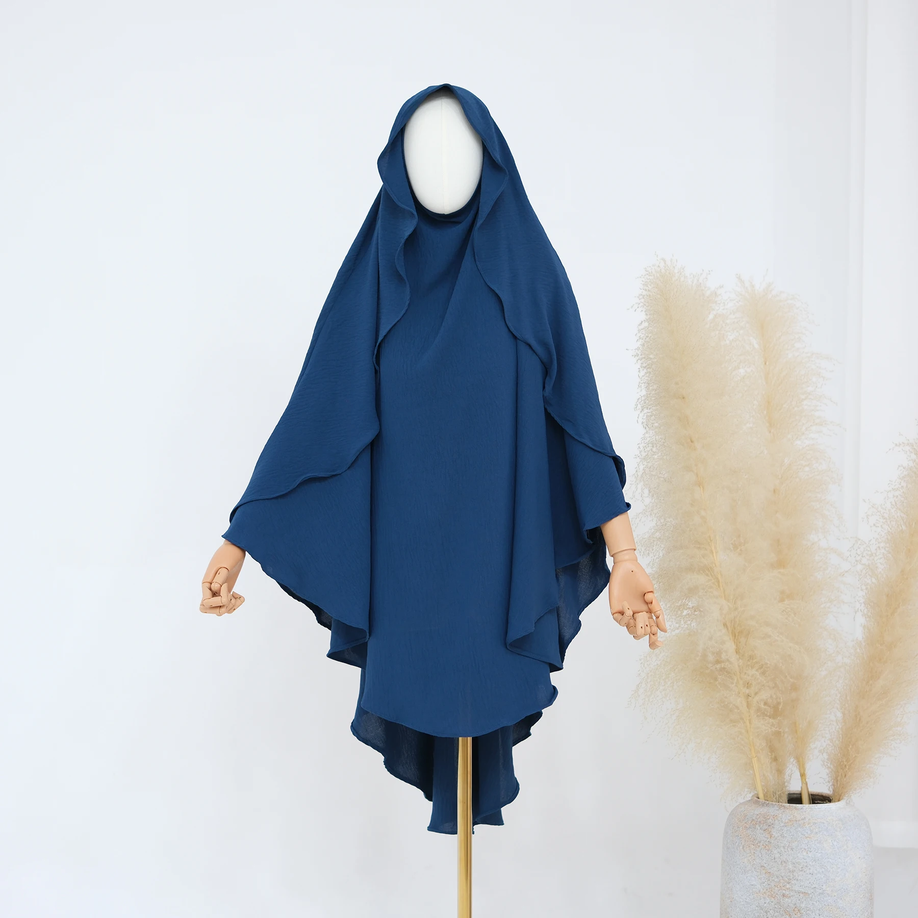 Новый 2025 Abayas Musulman Niqab muslimim women One Layer Khimar Crepe Исламская одежда цельный мусульманский хиджаб