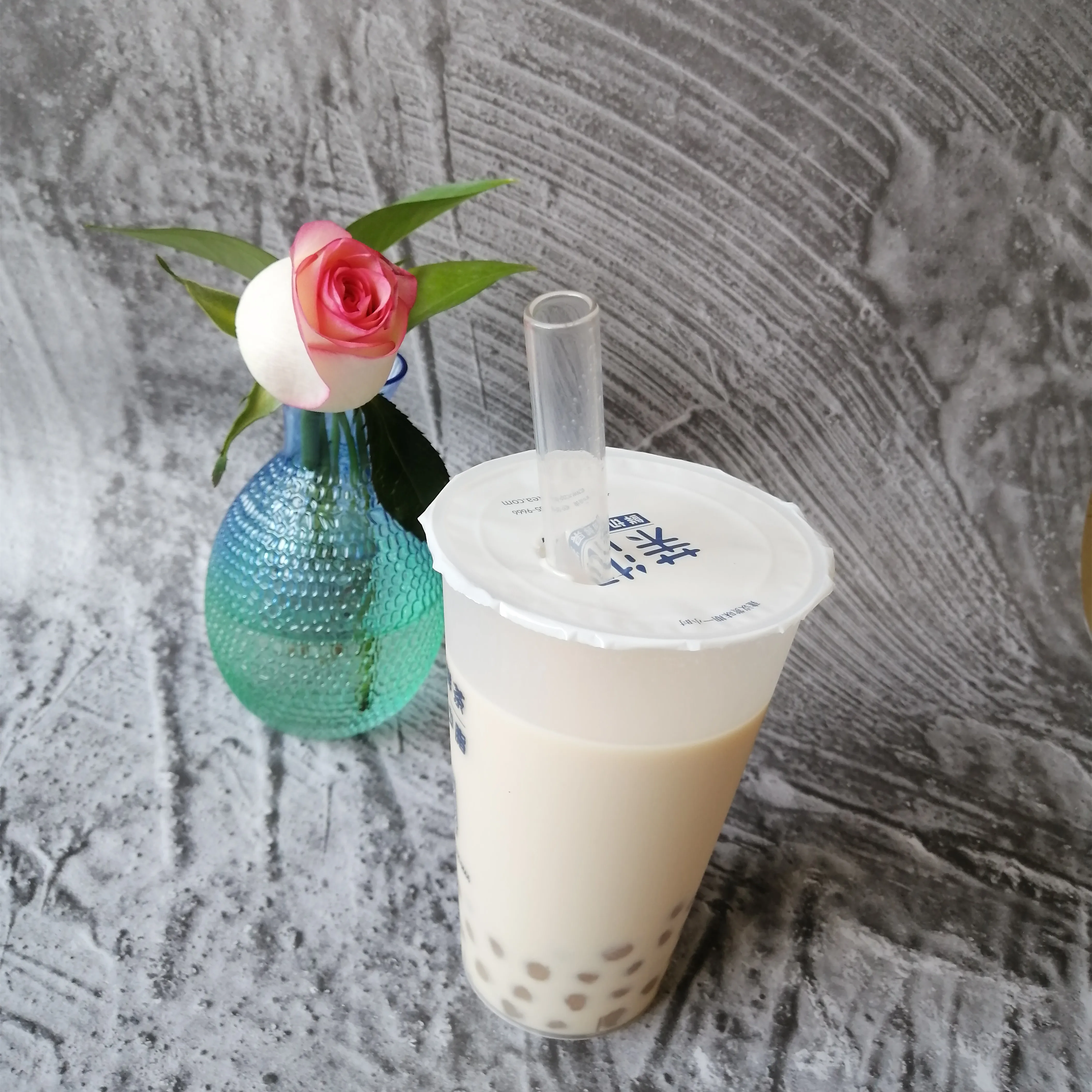 Amazon Hot Sell Borosilicate Straight Clear Glass Drinking Straws  14mm Boba Straw for Milk Tea