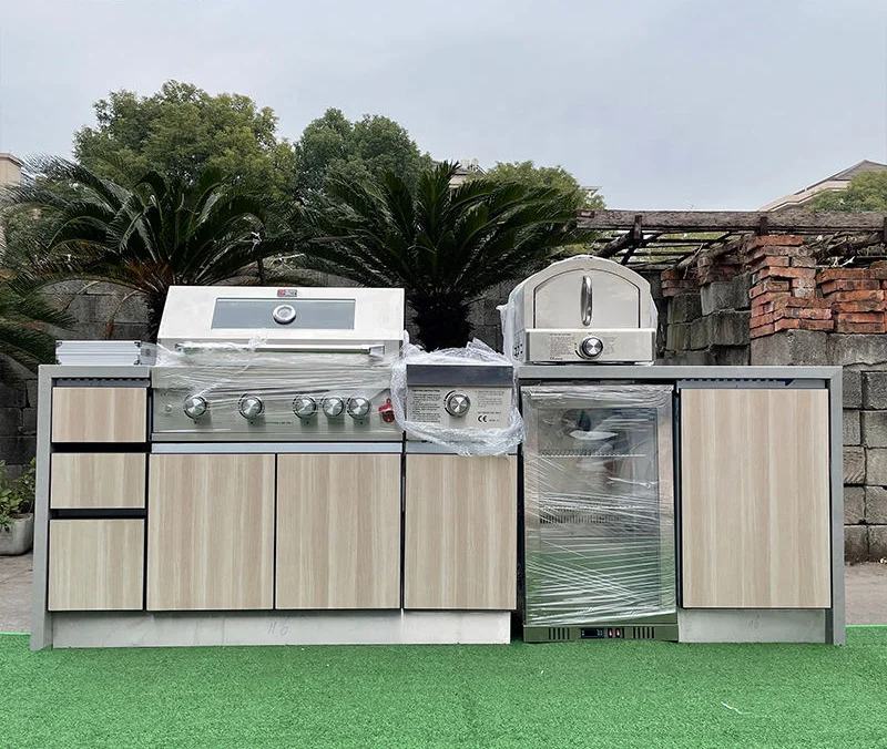 Customized outdoor kitchen bbq island bbq luxury waterproof outdoor kitchen set outdoor kitchen cabinet