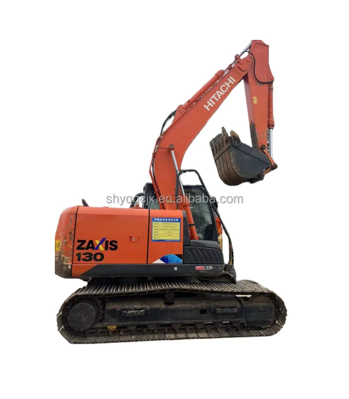Японский гидравлический гусеничный экскаватор Hitachi ZX130-5A б/у 13 тонн небольшой строительный станок