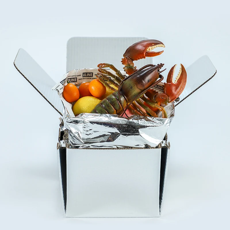 Food Grade Insulated Container Cold Seafood Insulated Cardboard Boxes for Transporting Frozen Food