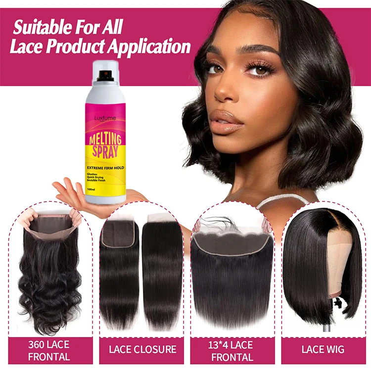 Private Label Aerosol tank Lace Melting Spray Lace Glue Formula Melt Lace Spray Glue Adhesive