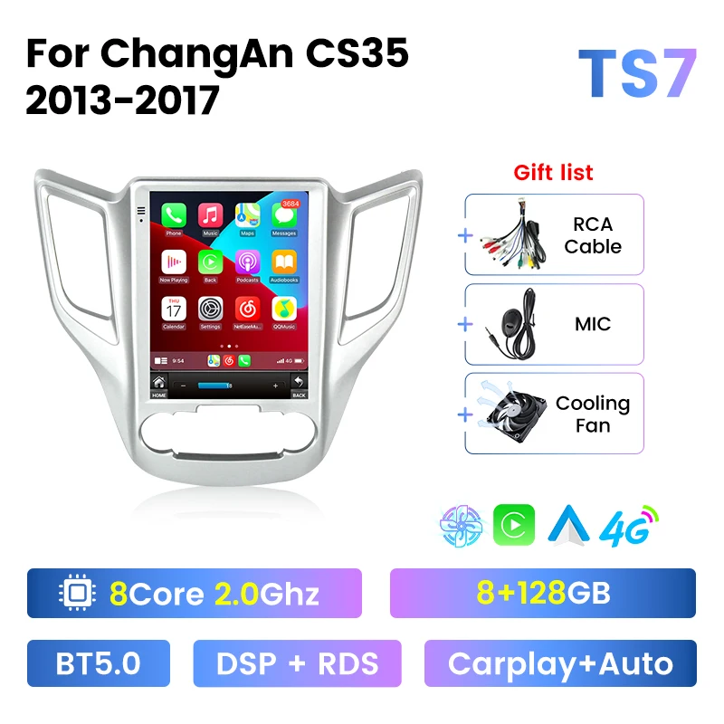 MEKEDE touch screen 9.7 inch car radio car-play auto gps navigation DVR rear camera for ChangAn CS35 2013-2017