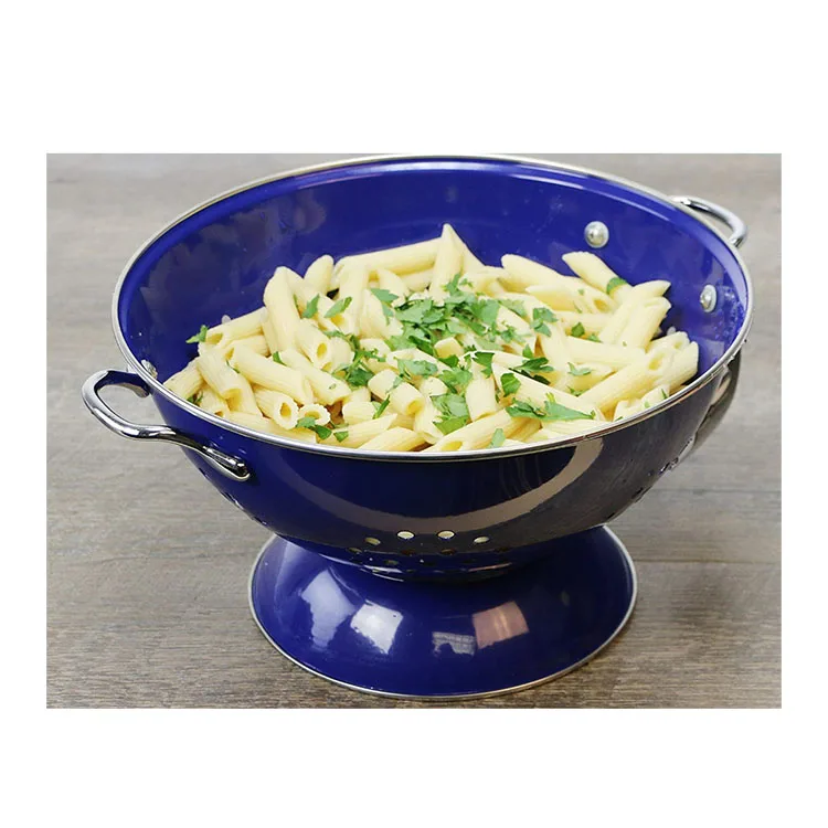 Cheap And High Quality Fruit Vegetable Enamel Colander Basket