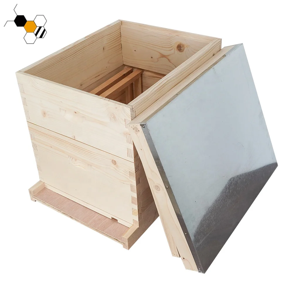 Honey Bee Farming Hive 10 Frame Ruche Pour Abeilles Beehive Langstroth Bee Hive With Frames