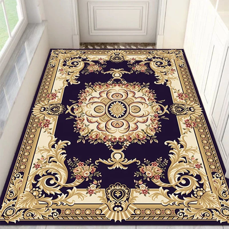 Auspicious Floral Printed Low Price Wholesale Welcome Doormats soft Stain Resistance Washable Foot Floor Mat