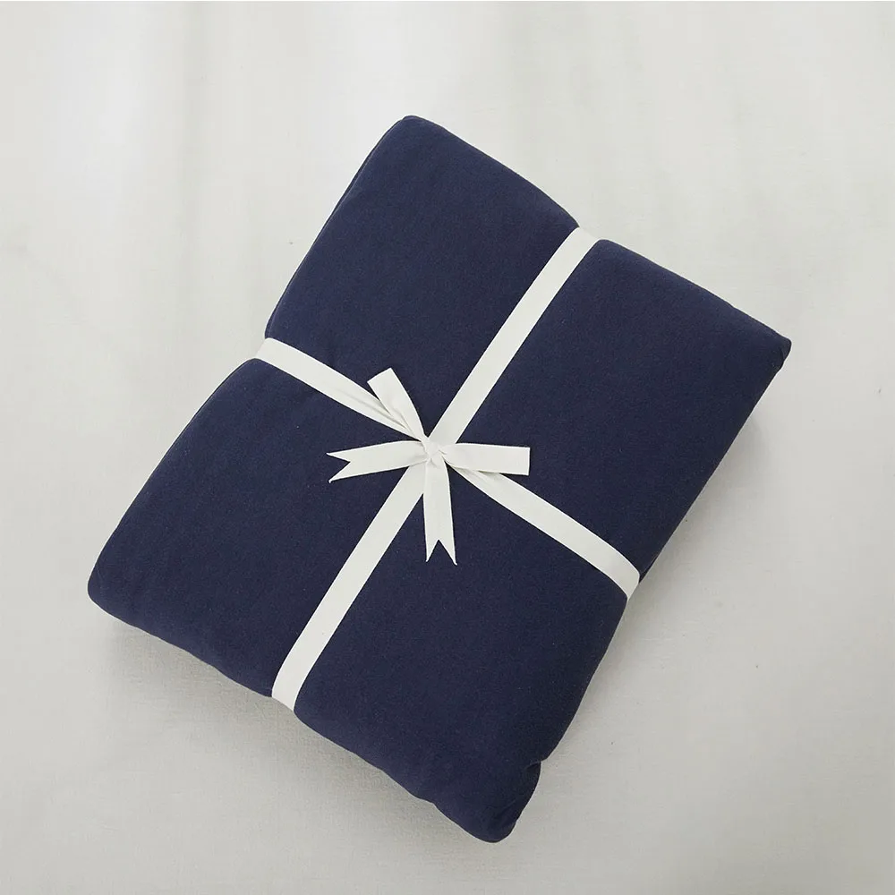 Wholesale Anti-bacteria Ultra Soft 100% Cotton jersey Knit Sheet Set plain bed queen size sheet set