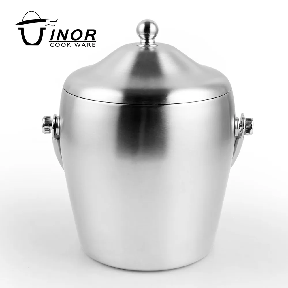 small silver round standing barrel cola ice bucket from china