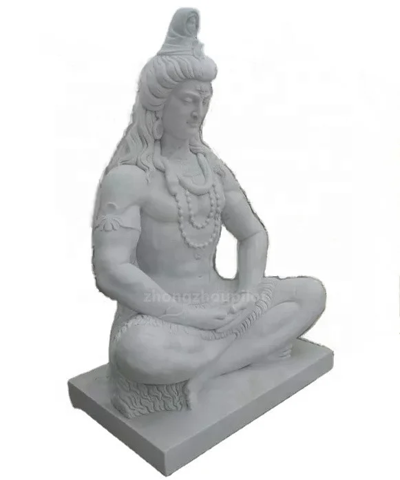 Life Size Factory Price Indian Hindu God Lord Shiva Stone Marble Statue