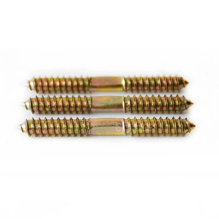 M4 M5 Hanger Bolt Wood to Metal Dowels Double Ended Furniture Fixing Self Tapping Screws Wood Thread Stud