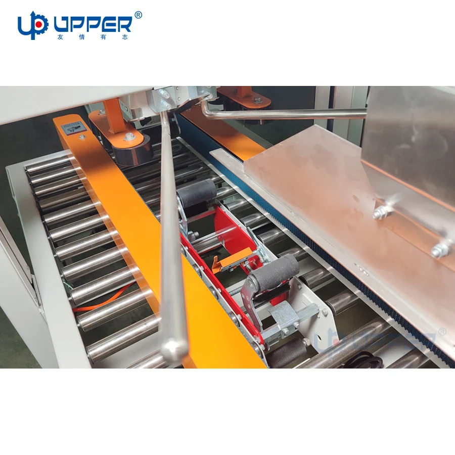 Top Bottom Tape Automatic Case Sealer UPPER Auto Box Carton Sealing Machine cookies chocolate food carton case sealer