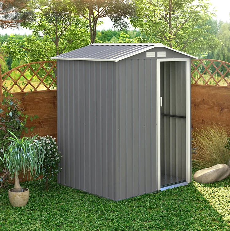 Top Selling 4.9x4.3FT Waterproof Garden tool Storage Outside Metal Shed with mail order packing
