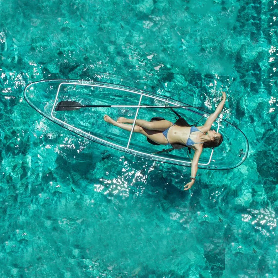 OEM design polycarbonate transparent canoe kayak
