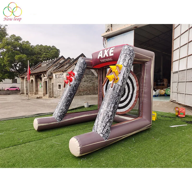 battle inflatable game inflatable sticky axe throwing with 10 axe