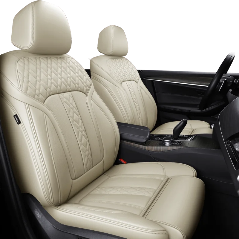 Custom Fit Car Accessories Seat Covers for 5 Seats Luxury Genuine Leather Middle Part Specific for Bmw 7 5 3 1 Series X5 X3 X1