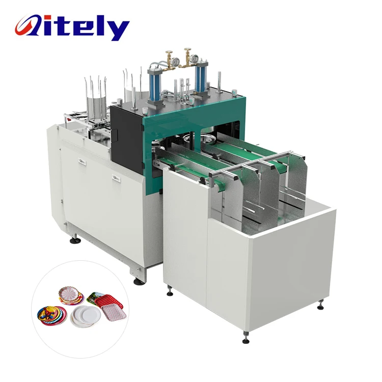 Good Price 90-130pcs/Min Double Workplaces Paper Dish / Plate Forming Making Machine