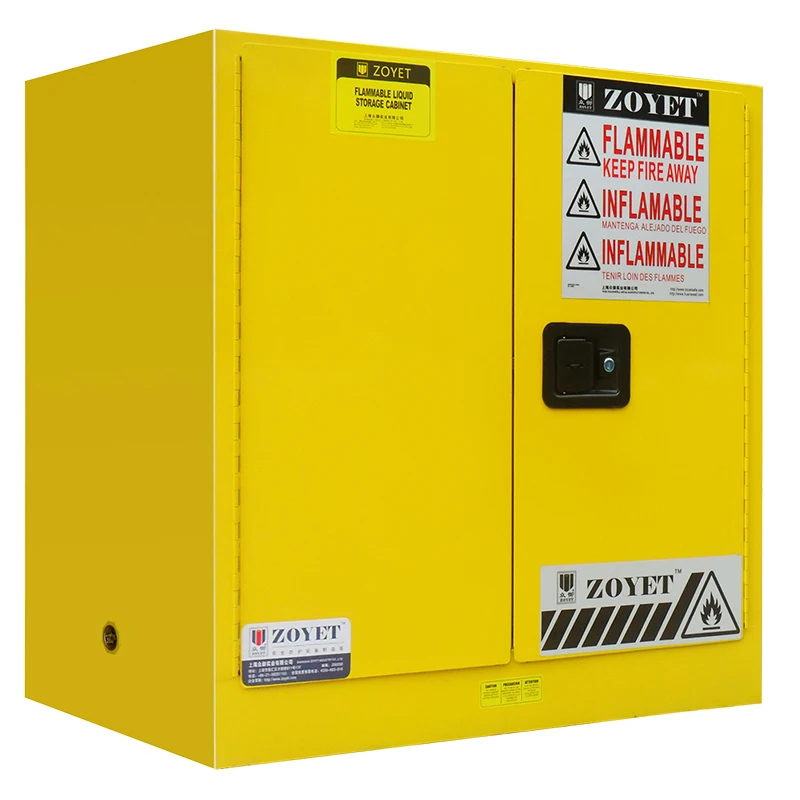 industrial laboratory Yellow Flammable Liquid chemicals Storage Safety Cabinet for dangerous goods