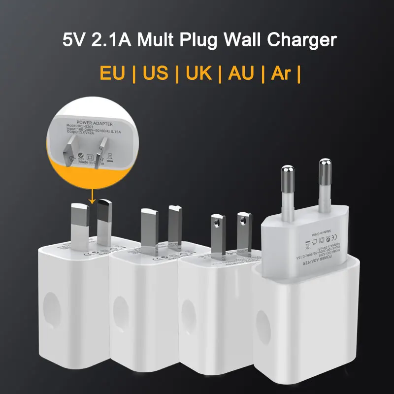 oem odm 2a 2.4a 2.5a eu usa au uk plug charger cable with cell phone travel usb charger adapter