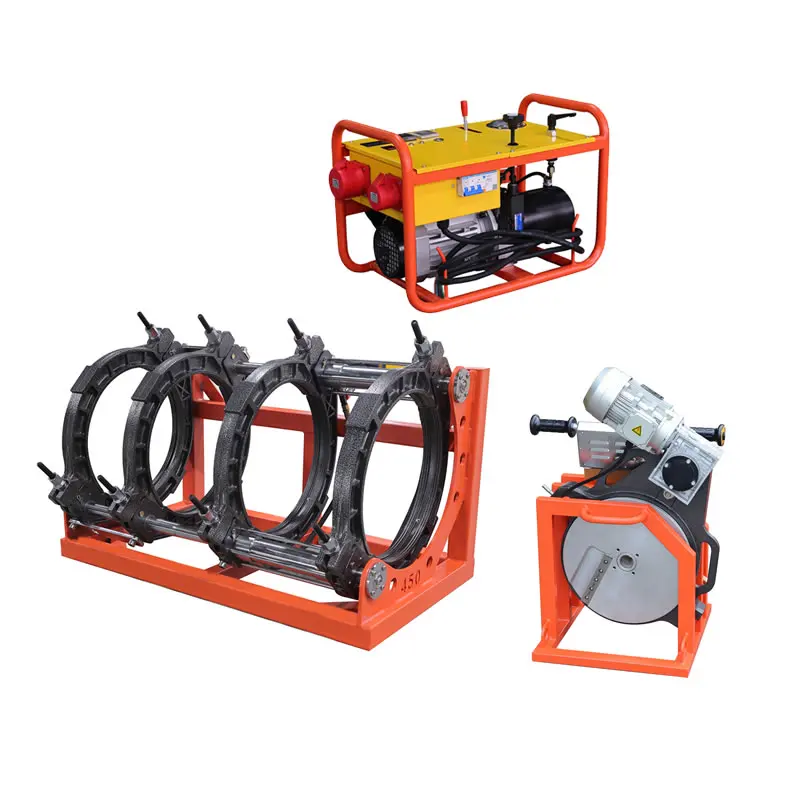 China manufacturer 180-450mm  poly pipe welding machine best price PVDF PPR PE pipeline thermofusion butt fusion welder