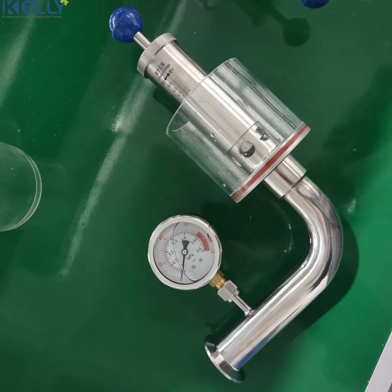 1.5 inch Tri Clamp Adjustable spunding valve with gauge 304/316L Stainless Steel