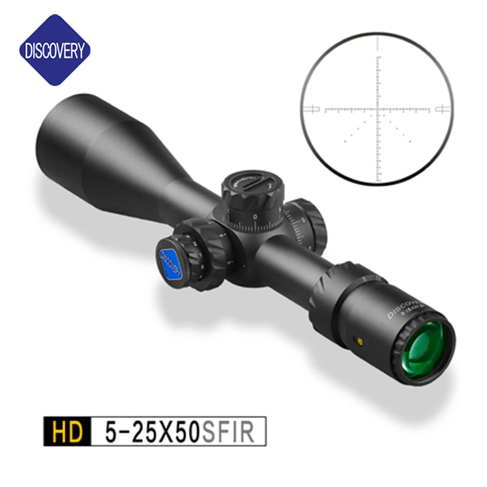 Discovery Optics HD 5-25X50SFIR Tactical Sniper Hunting Rifle Scope for Long Rang Shooting, Second Focal Plan
