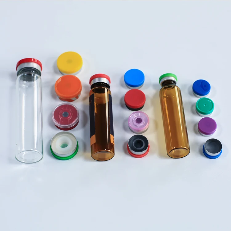 JH 13mm medical cap In Stock Aluminium Plastic Multi-Cap clear glass bottle cap